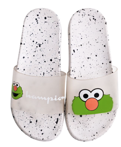 KL800 - Cute Elmo Sandal White Green